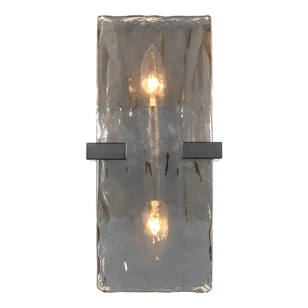 Aenon Two Light Wall Sconce in Matte Black - Image 3