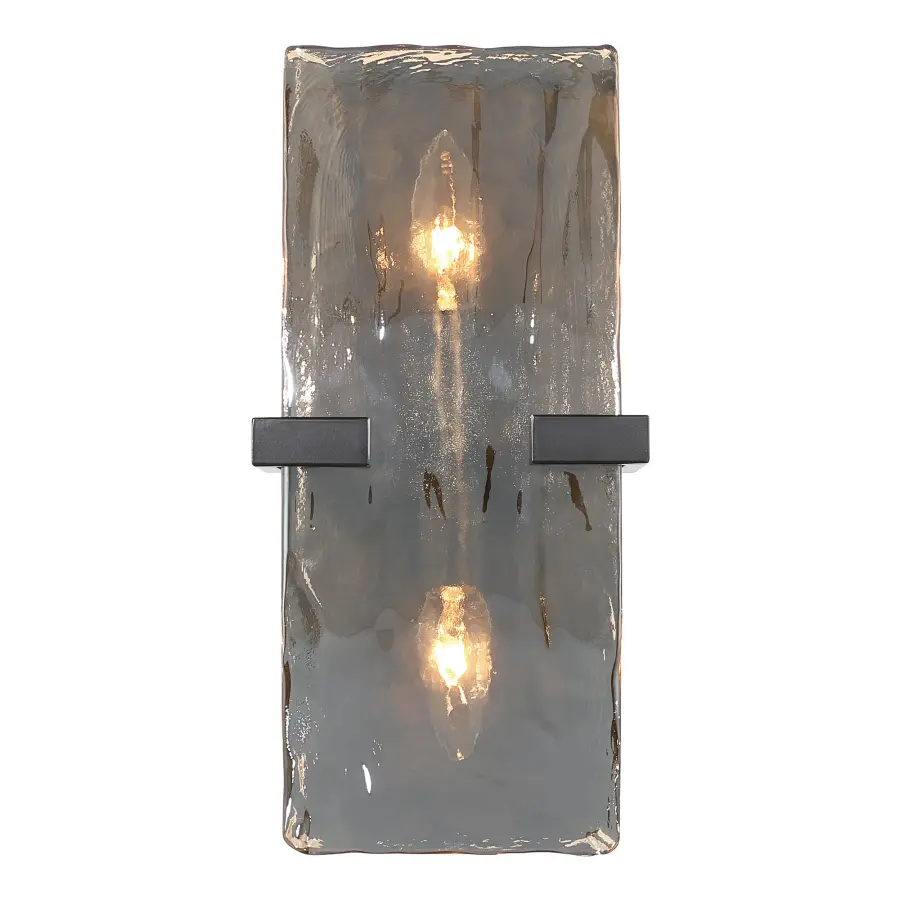 Aenon Two Light Wall Sconce in Matte Black - Image 3