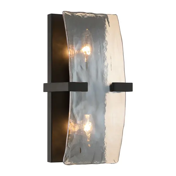 Aenon Two Light Wall Sconce in Matte Black - Image 4