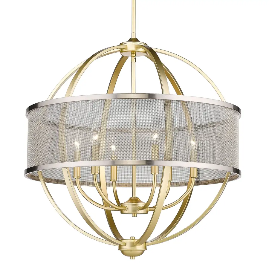 Golden Lighting Colson 6-Light Chandelier in Olympic Gold - Image 1