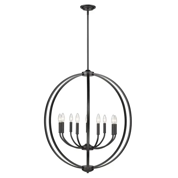 Golden Lighting Colson 9-Light Chandelier in Matte Black - Image 2