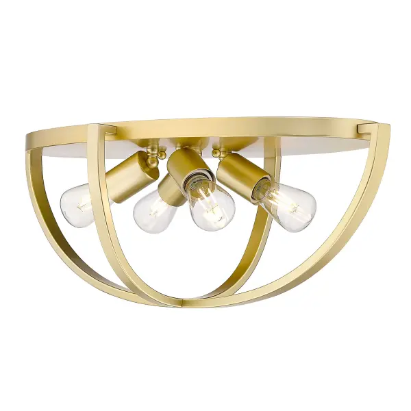 Golden Lighting Colson 4-Light Flush Mount in Olympic Gold - Image 2