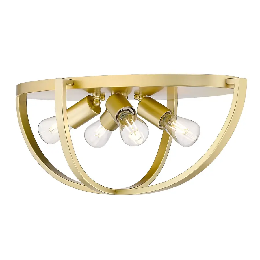 Golden Lighting Colson 4-Light Flush Mount in Olympic Gold - Image 2