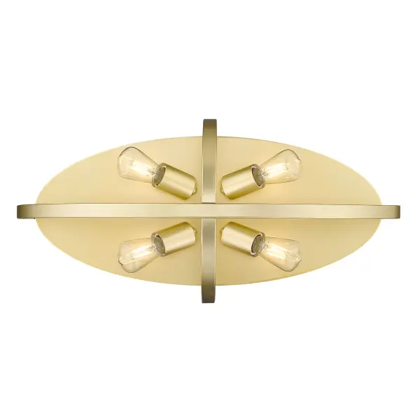 Golden Lighting Colson 4-Light Flush Mount in Olympic Gold - Image 3
