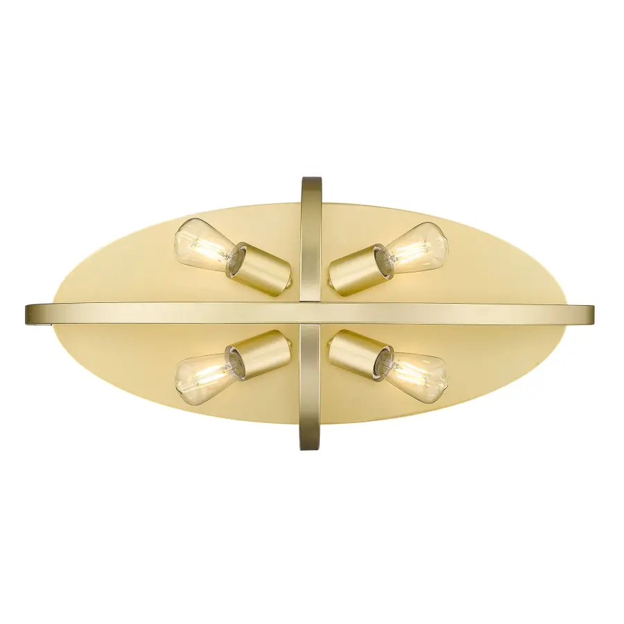 Golden Lighting Colson 4-Light Flush Mount in Olympic Gold - Image 3