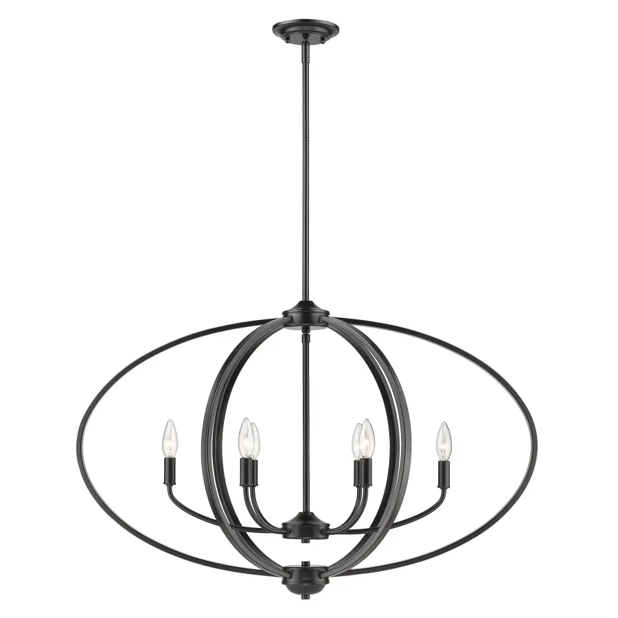 Colson Six Light Linear Pendant in Matte Black - Image 2