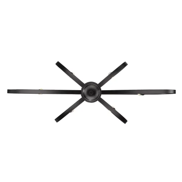 Colson Six Light Linear Pendant in Matte Black - Image 3