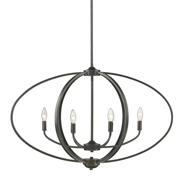 The Colson 6-Light Island Light combines historical elegance with transitional style. Its open-orb frame and Etruscan Bronze finish create a sophisticated focal point perfect for kitchen islands and dining areas.