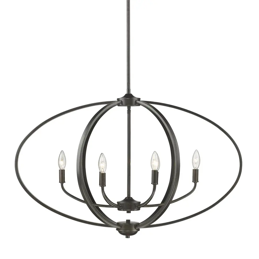 Golden Lighting Colson 6-Light Island Light in Etruscan Bronze - Image 1