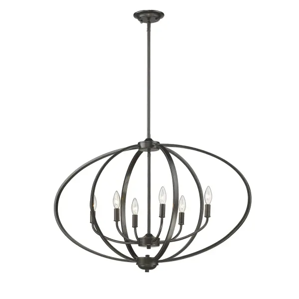 Golden Lighting Colson 6-Light Island Light in Etruscan Bronze - Image 3