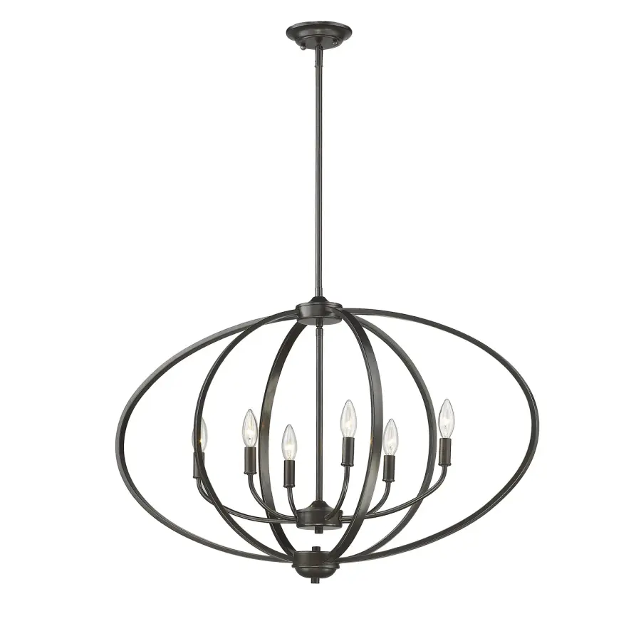 Golden Lighting Colson 6-Light Island Light in Etruscan Bronze - Image 3