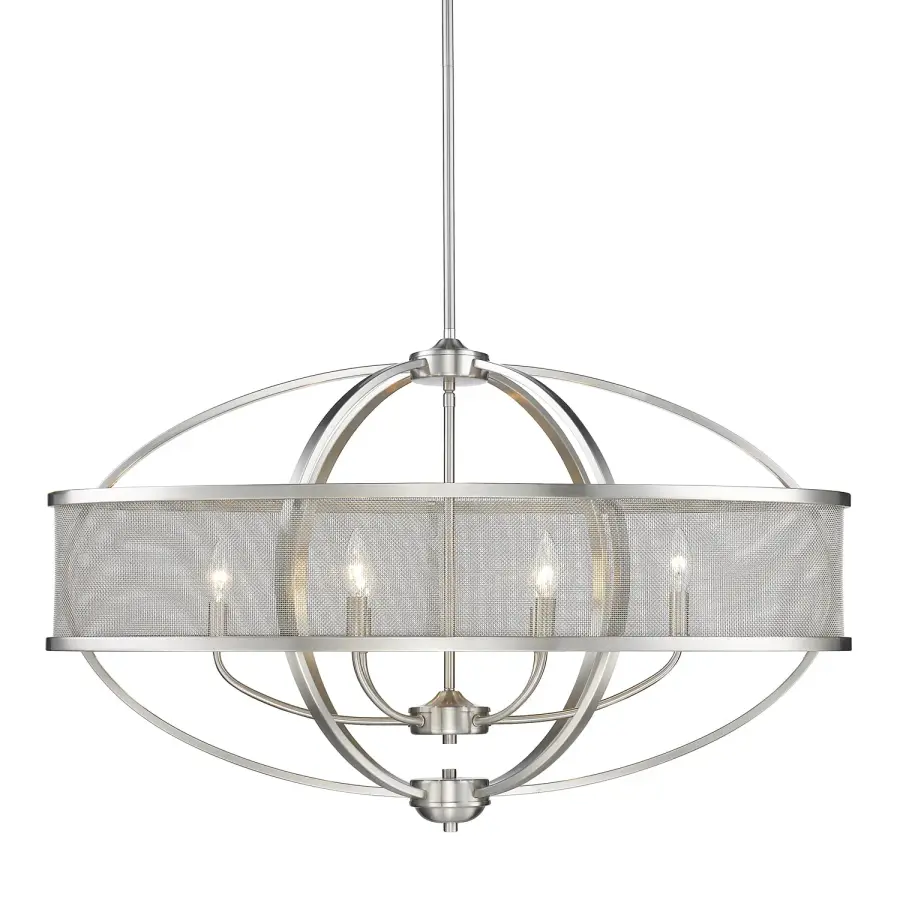 Golden Lighting Colson 6-Light Island Light in Pewter - Image 1