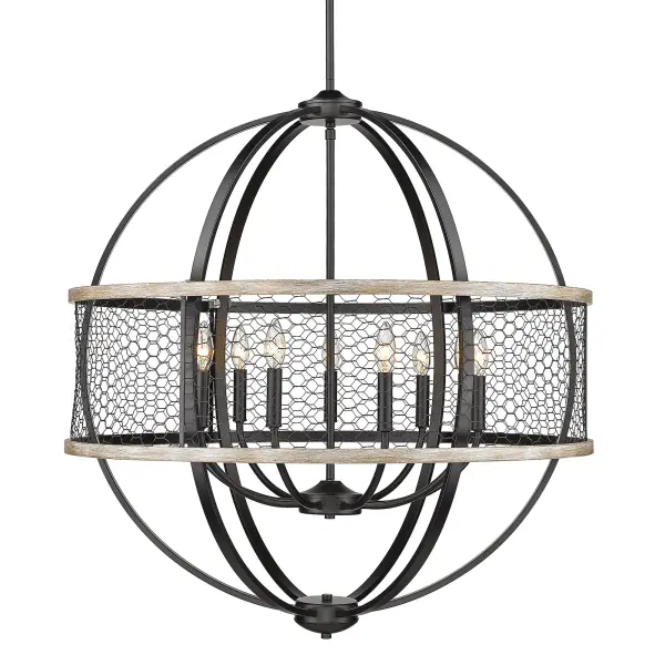 Golden Lighting Roost 9-Light Chandelier in Matte Black - Image 3