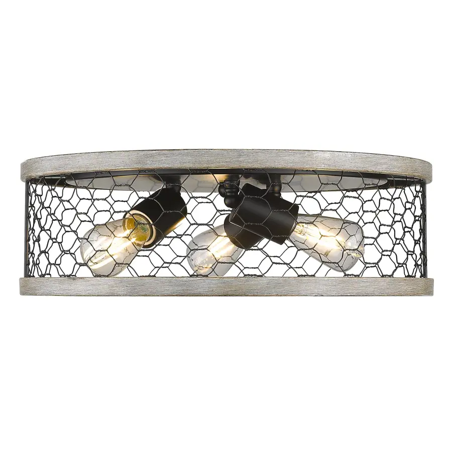 Bailey Three Light Flush Mount in Matte Black - Image 2
