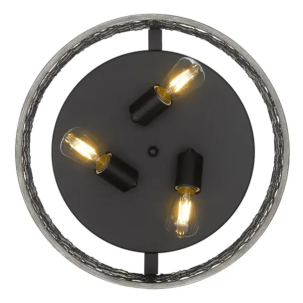 Bailey Three Light Flush Mount in Matte Black - Image 3
