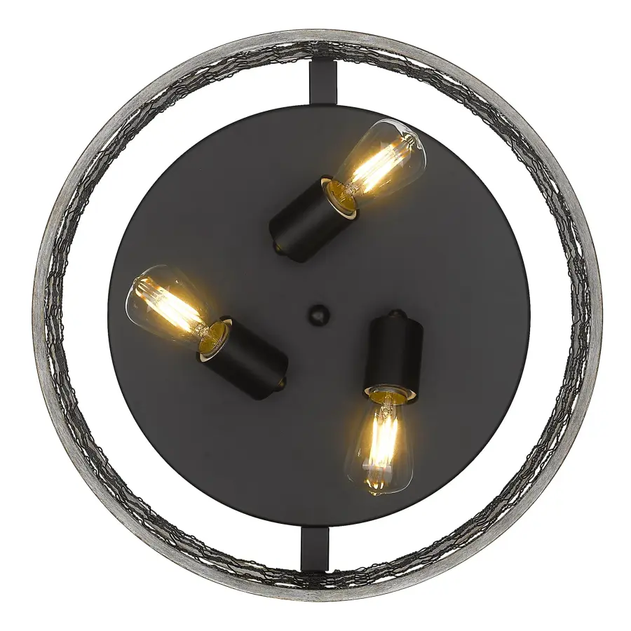 Bailey Three Light Flush Mount in Matte Black - Image 3