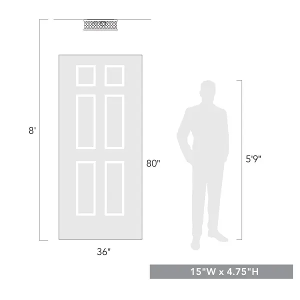 Bailey Three Light Flush Mount in Matte Black - Image 5