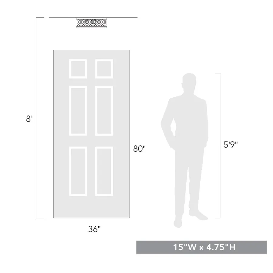 Bailey Three Light Flush Mount in Matte Black - Image 5