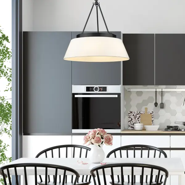 Golden Lighting Penn 6-Light Chandelier in Matte Black - Image 2