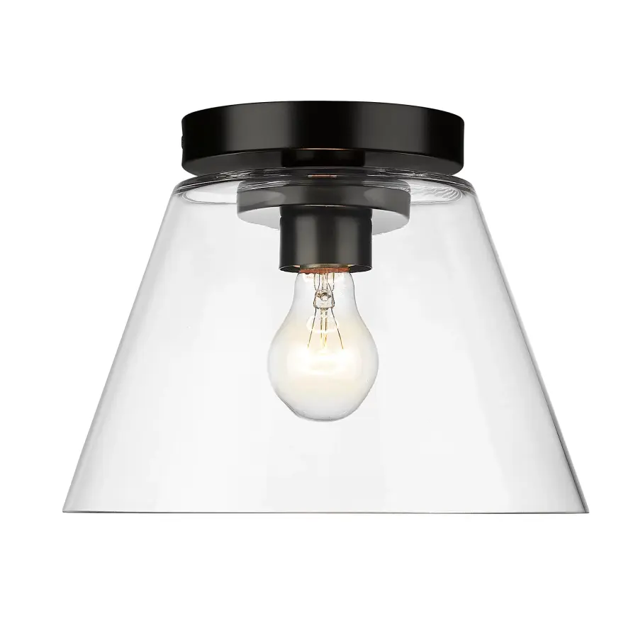 Golden Lighting Penn 1-Light Flush Mount in Matte Black - Image 2