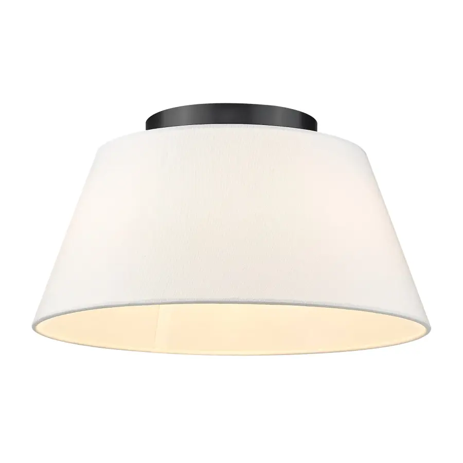 Golden Lighting Penn 3-Light Flush Mount in Matte Black - Image 1