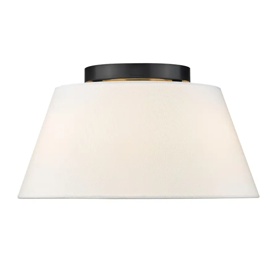 Golden Lighting Penn 3-Light Flush Mount in Matte Black - Image 2