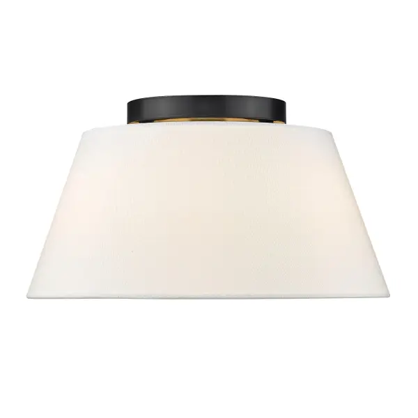 Golden Lighting Penn 3-Light Flush Mount in Matte Black - Image 3