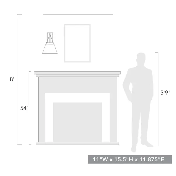 Golden Lighting Penn 1-Light Wall Sconce in Matte Black with Modern White Shade - Image 8