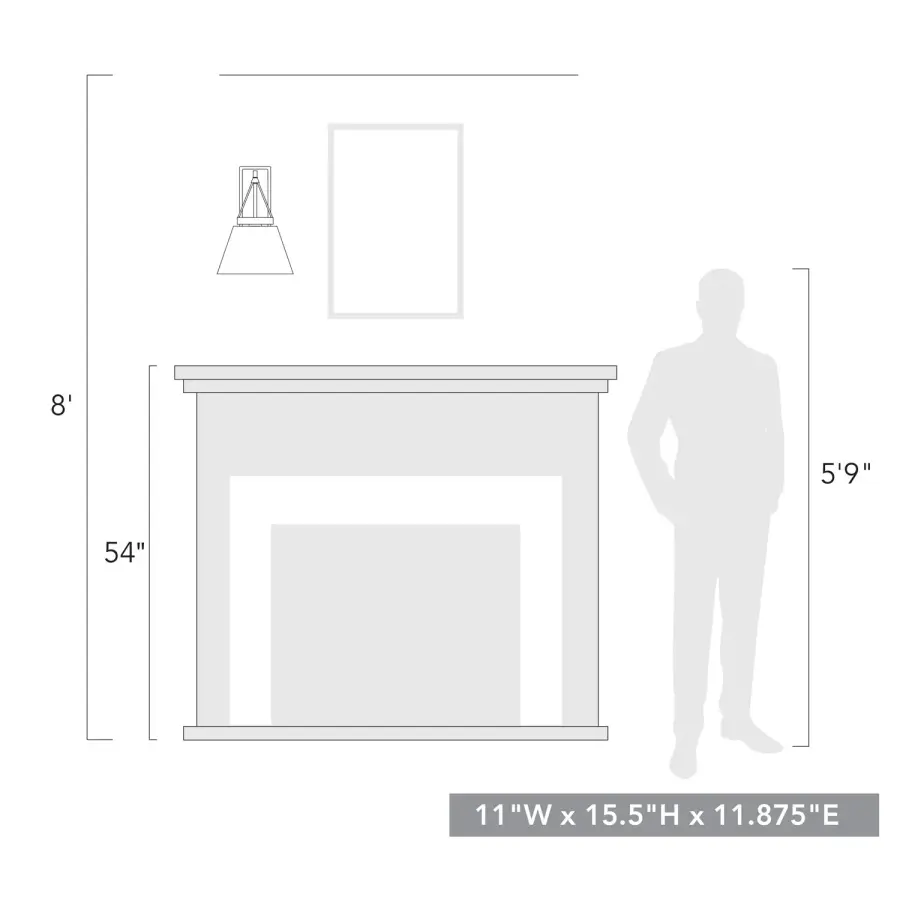 Golden Lighting Penn 1-Light Wall Sconce in Matte Black with Modern White Shade - Image 8