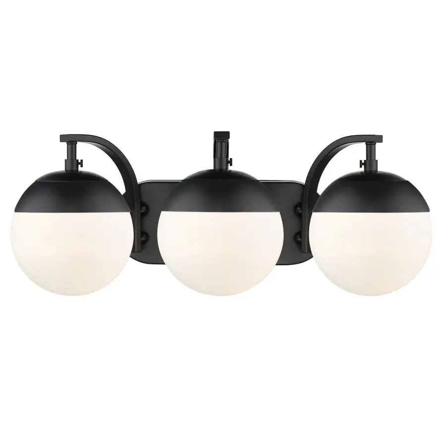 Golden Lighting Dixon 3-Light Vanity in Matte Black - Image 1