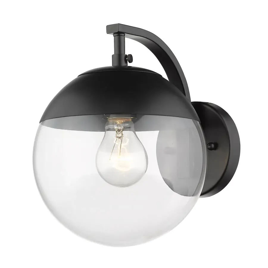 Golden Lighting Dixon 1-Light Wall Sconce in Matte Black - Image 1