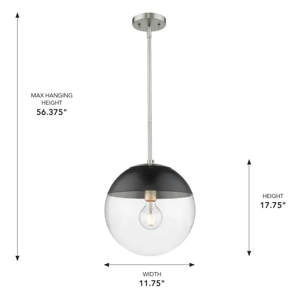 Golden Lighting Dixon 1-Light Pendant in Pewter - Image 3