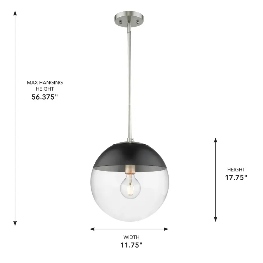 Golden Lighting Dixon 1-Light Pendant in Pewter - Image 3