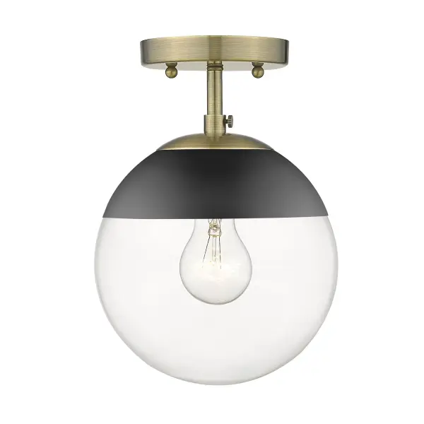 Golden Lighting Dixon Semi-Flush Mount in Aged Brass - Image 1