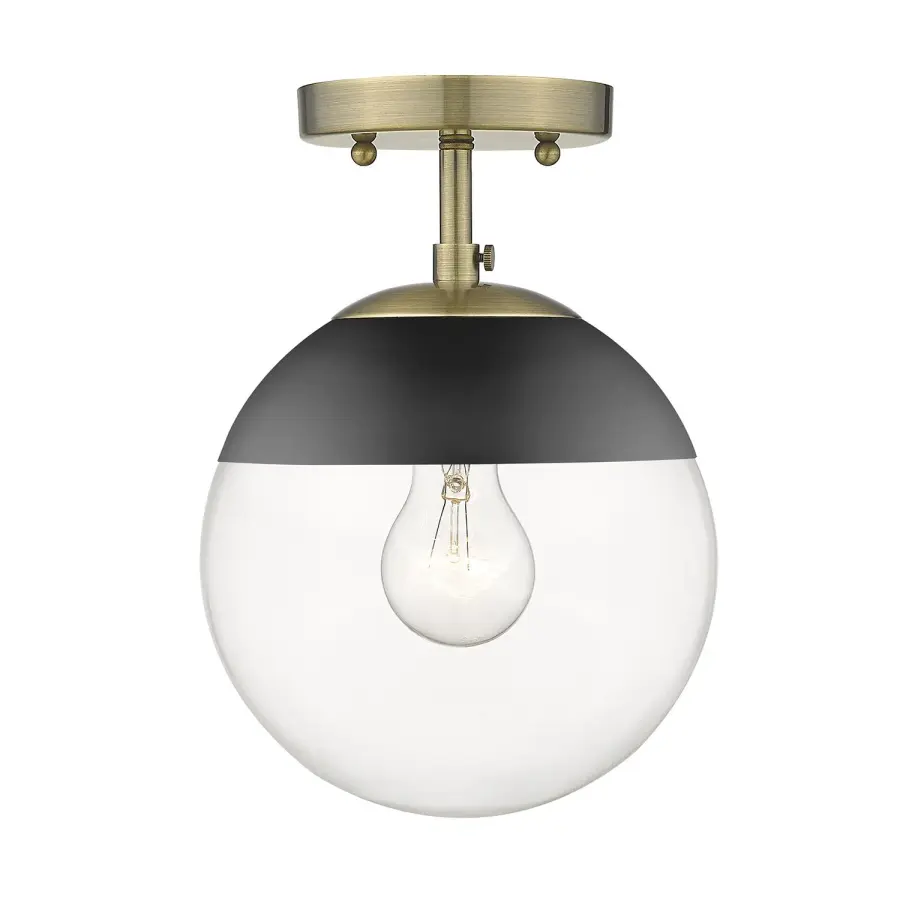 Golden Lighting Dixon Semi-Flush Mount in Aged Brass - Image 1