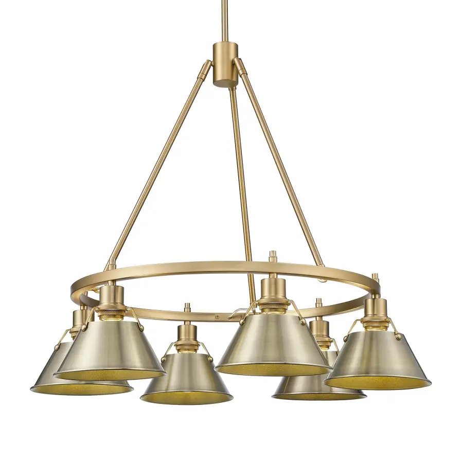 Orwell 6-Light Chandelier in Brushed Champagne Brass - Image 1