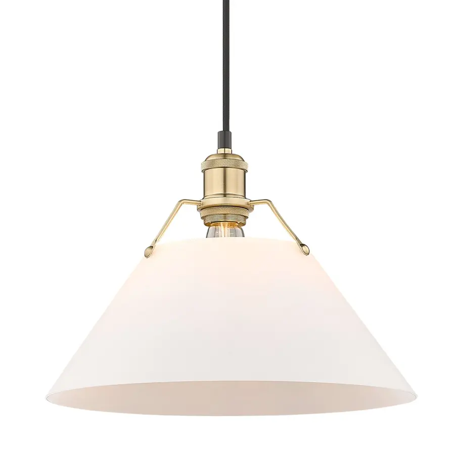 Orwell One Light Pendant in Brushed Champagne Brass - Image 1