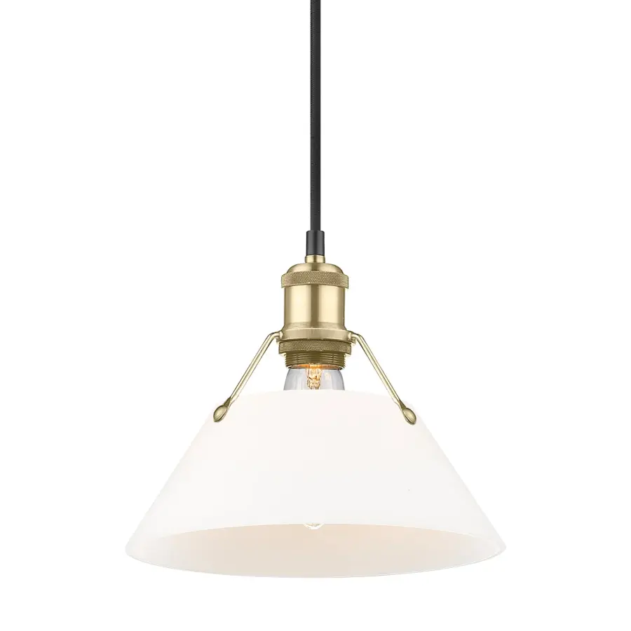Orwell One Light Pendant in Brushed Champagne Brass - Image 2