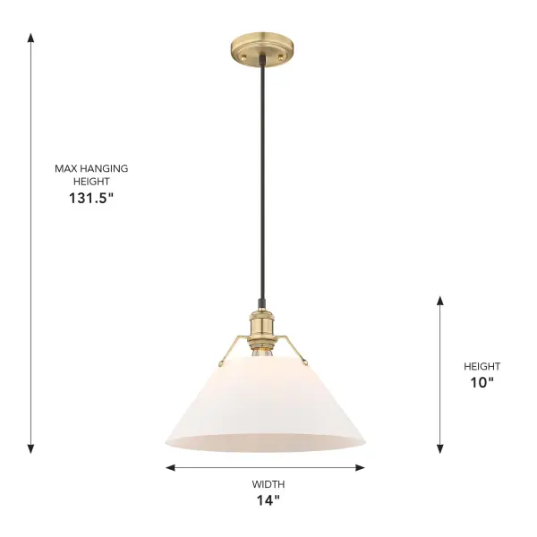 Orwell One Light Pendant in Brushed Champagne Brass - Image 3