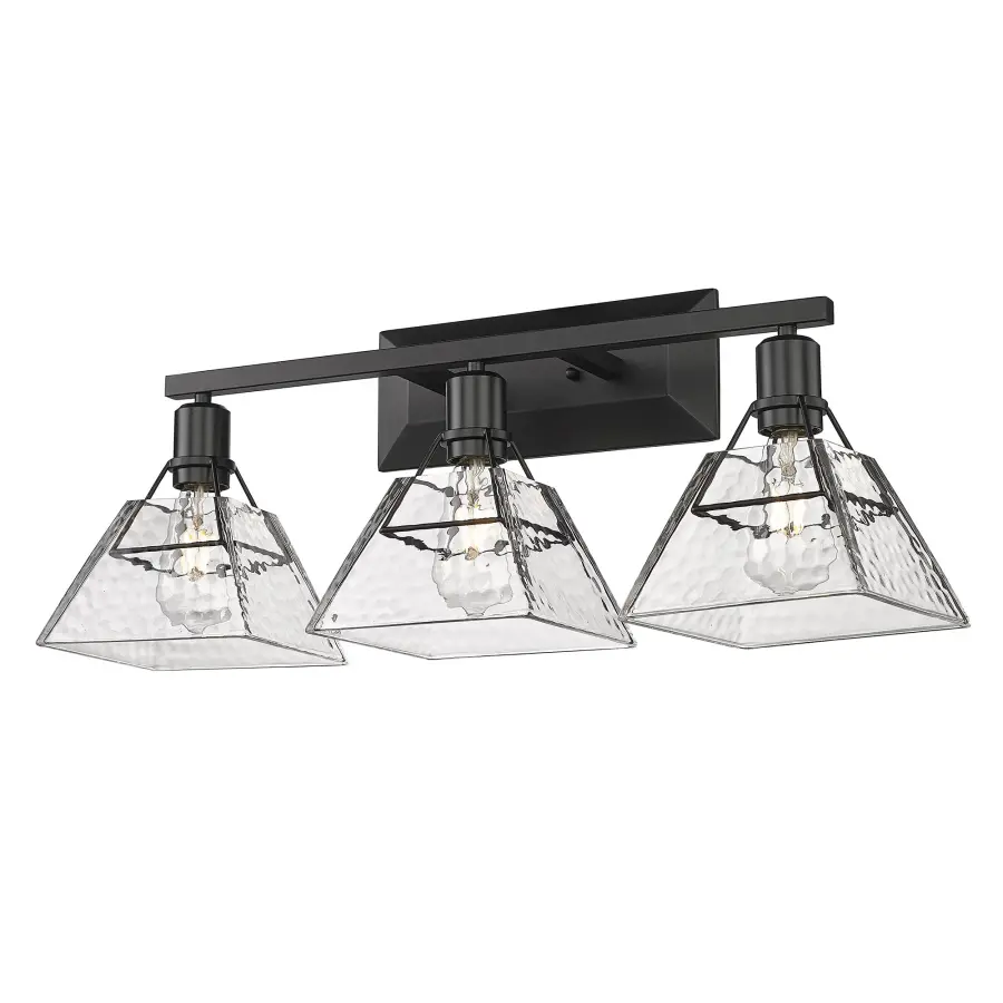 Golden Lighting Kepler 3-Light Vanity in Matte Black - Image 1