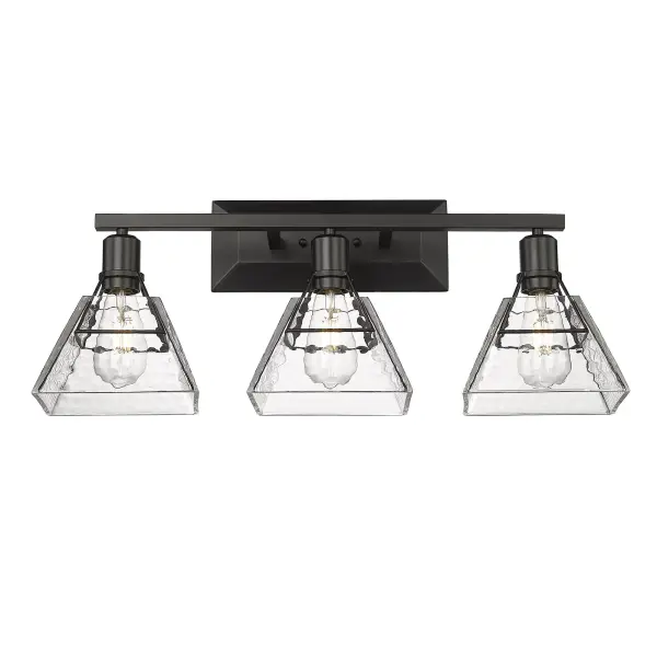 Golden Lighting Kepler 3-Light Vanity in Matte Black - Image 3