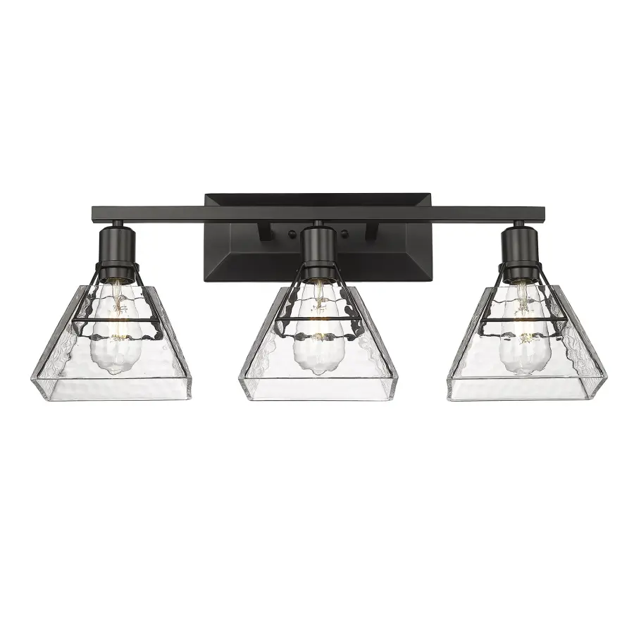 Golden Lighting Kepler 3-Light Vanity in Matte Black - Image 3