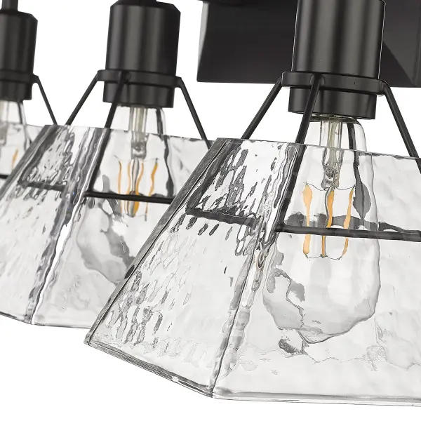 Golden Lighting Kepler 3-Light Vanity in Matte Black - Image 4