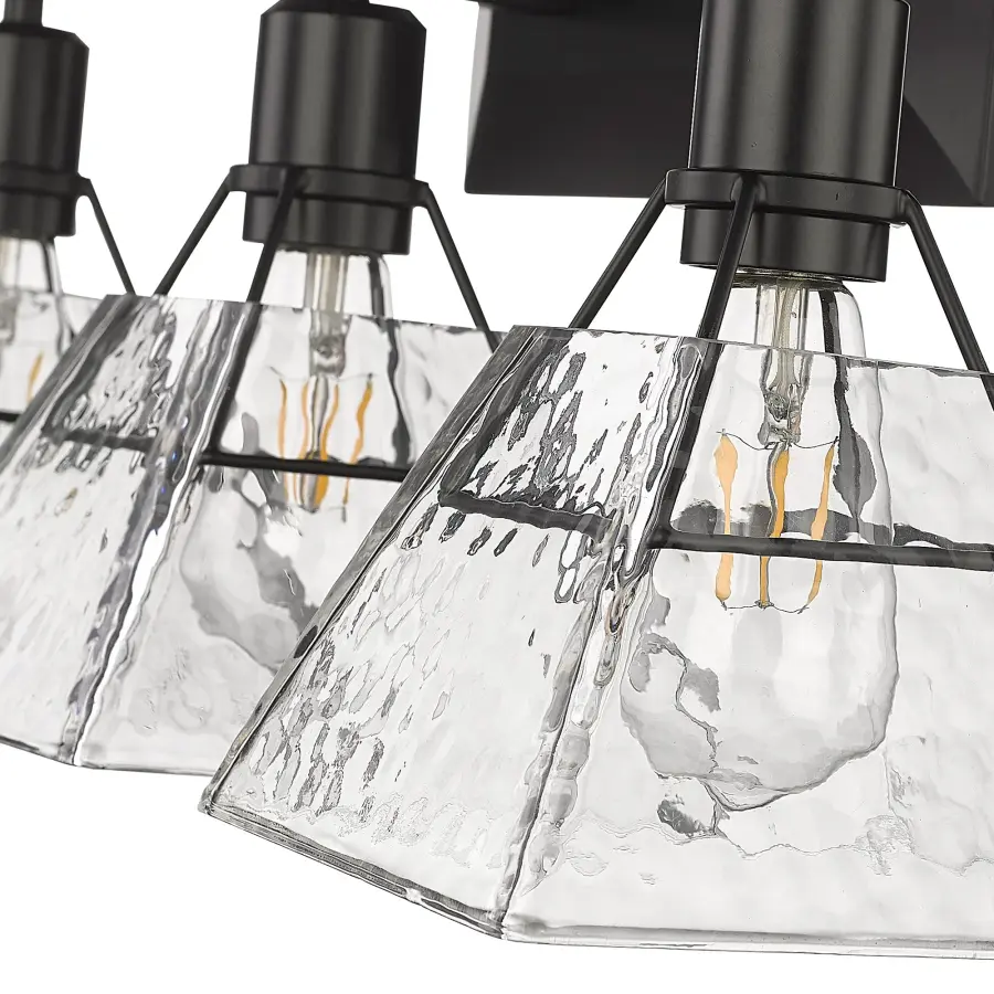 Golden Lighting Kepler 3-Light Vanity in Matte Black - Image 4