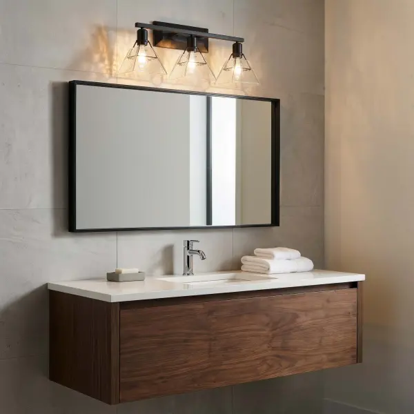 Golden Lighting Kepler 3-Light Vanity in Matte Black - Image 5