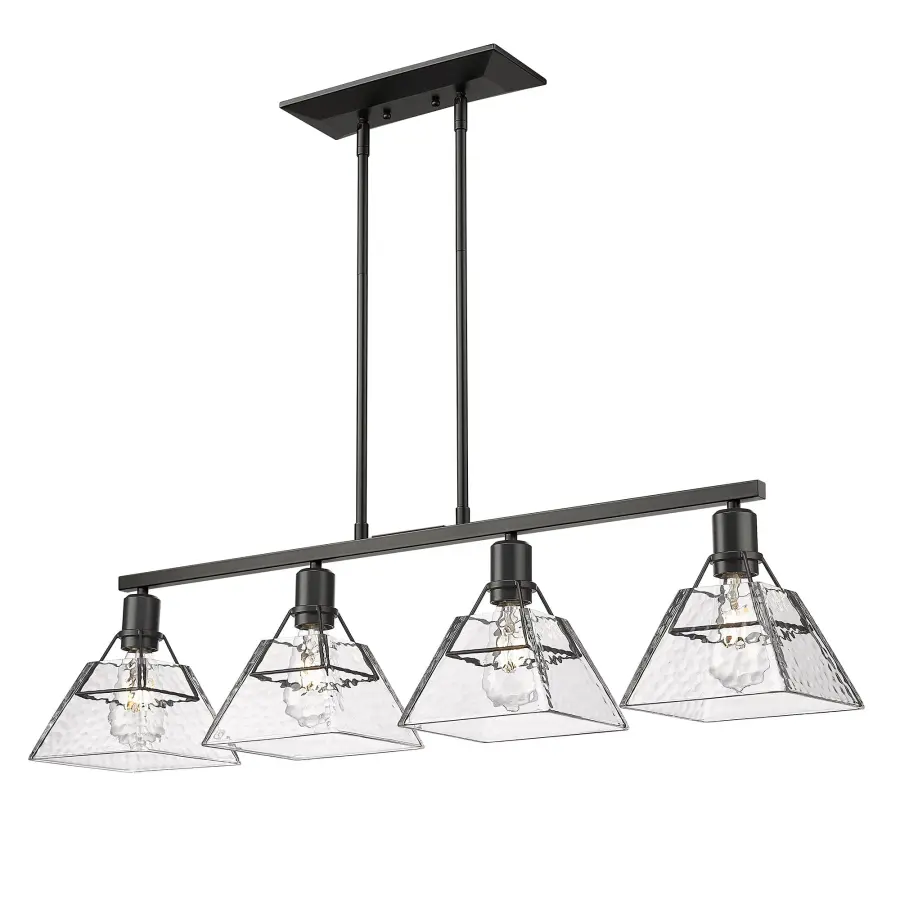 Golden Lighting Kepler 4-Light Island Light in Matte Black - Image 1
