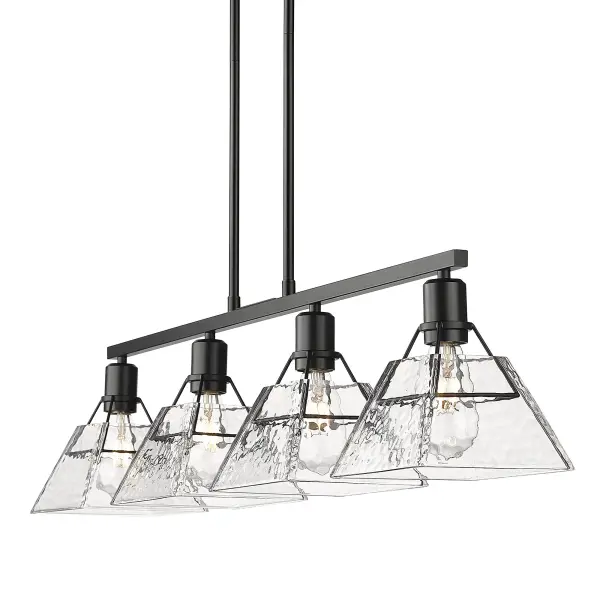 Golden Lighting Kepler 4-Light Island Light in Matte Black - Image 3