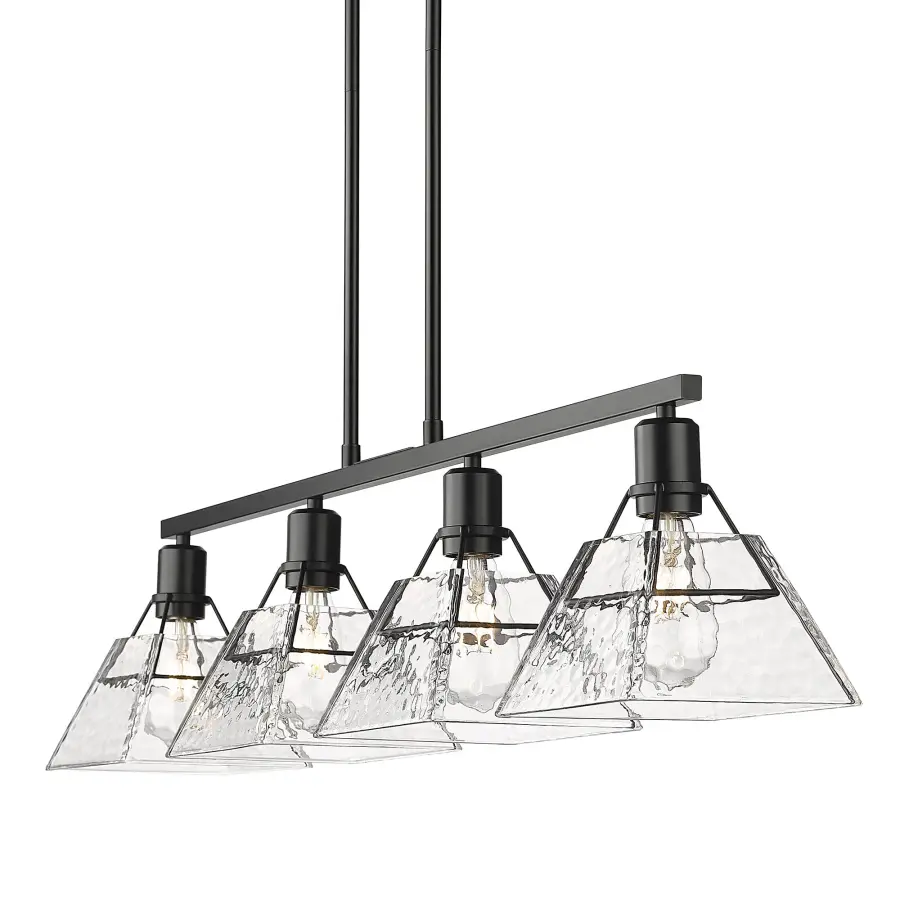 Golden Lighting Kepler 4-Light Island Light in Matte Black - Image 3