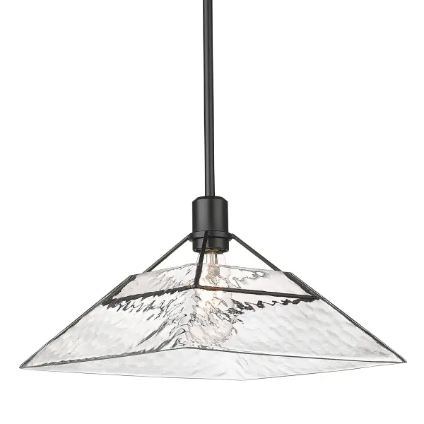 Golden Lighting Kepler 1-Light Pendant in Matte Black - Image 1