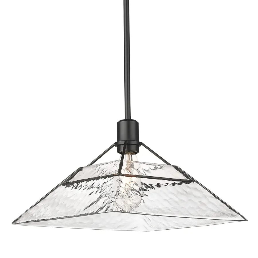 Golden Lighting Kepler 1-Light Pendant in Matte Black - Image 1